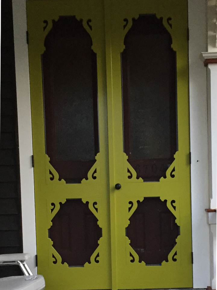 Double Wood Storm Doors - Victorian Style In 