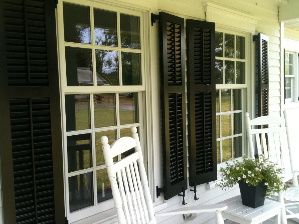 custom black shutters