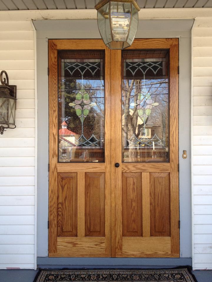 solid oak double doors